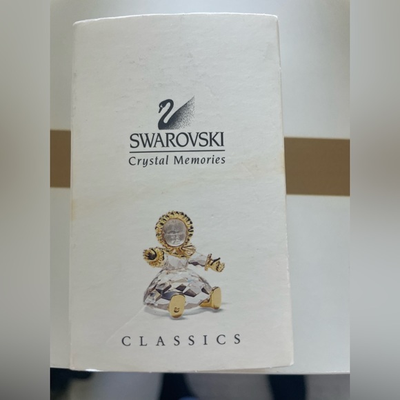 SWAROVSKI Crystal "Childhood Dreams" Memories Sitting Baby Doll Gold Accents - Picture 7 of 7